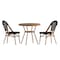Flash Furniture Marseille French Bistro 31.5in. Table, Black Textilene, Glass Top w/2 Stack Chairs - Natural Frame SDA-AD641011-80-2107-BK-NAT-GG - alternate 6